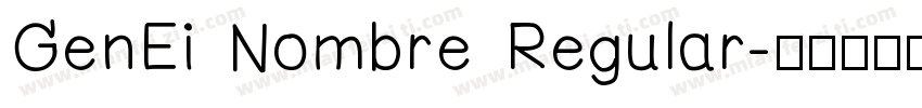 GenEi Nombre Regular字体转换